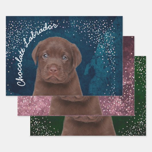 Chocolade Labrador Inpakpapier Vel (Set)