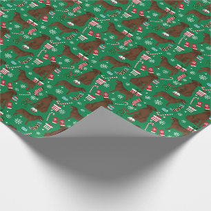 Chocolade Labrador kerstvakantie Cadeaupapier