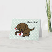 Chocolade Labrador liefdesbrief dank u Kaart (Voorkant)