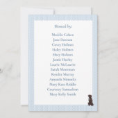 Chocolade Labrador Monogram Baby Shower Uitnodigin Kaart (Achterkant)