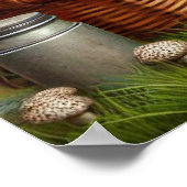 Chocolade Labrador Puppy bij een meer met eenden Poster (Hoek)