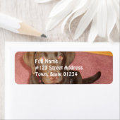 Chocolade Labrador Puppy Mailing Label (Insitu)