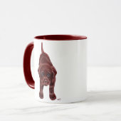 Chocolade Labrador Puppy Mok (Voorkant links)