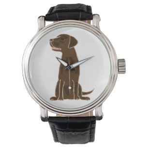 Chocolade Labrador Retriever Art Watch Horloge