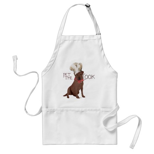 Chocolade Labrador Retriever Chef Standaard Schort (Voorkant)