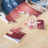 Chocolade Labrador Retriever Cosy Dog Christmas Legpuzzel (Zijkant)