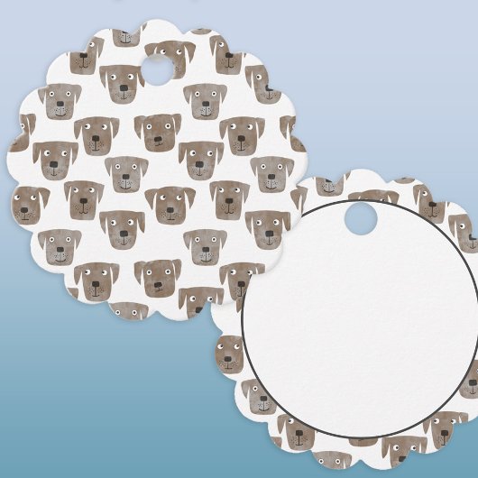 Chocolade Labrador Retriever Dog Patroon Bedankjes Labels