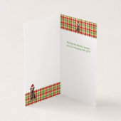 Chocolade Labrador Retriever Dog Plaid Vakantie Kaart (Binnen)