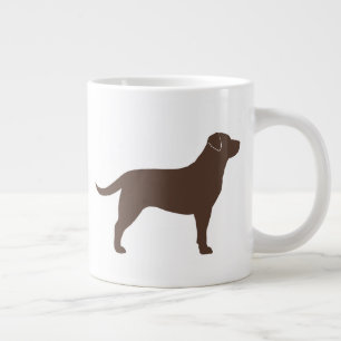 Chocolade Labrador Retriever Dog Silhouettes Extra Grote Mok