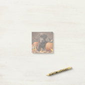 Chocolade Labrador Retriever Herfst Post-it® Notes (Op bureau)
