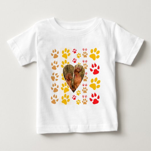 Chocolade Labrador Retriever Hond Hart Poot Print (Voorkant)