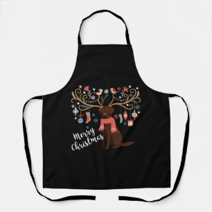 Chocolade Labrador Retriever Hond Kerstmis Schort