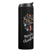 Chocolade Labrador Retriever Hond Kerstmis Thermosbeker (Gedraaid links)