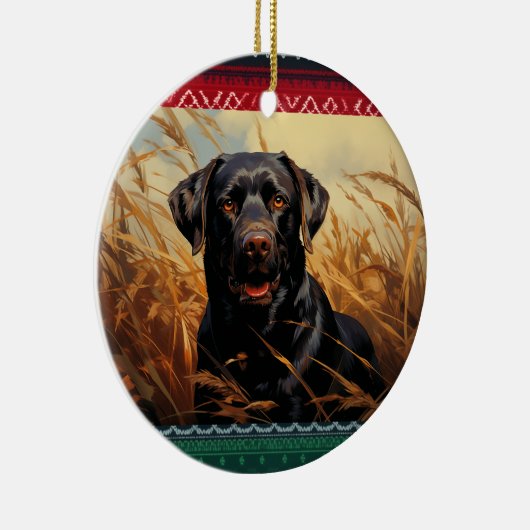 Chocolade Labrador Retriever Keramisch Ornament (Rechts)