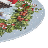 Chocolade Labrador Retriever, Kerstkrans Snijplank (Hoek)