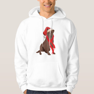 Chocolade Labrador Retriever Kerstmis Hoodie