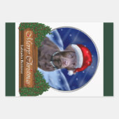 Chocolade Labrador Retriever Kerstmis Inpakpapier Vel (Voorkant)