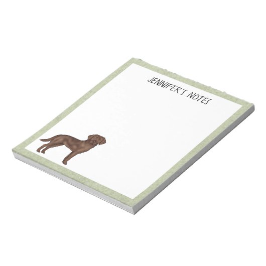 Chocolade Labrador Retriever Lab Hond Aangepaste N Notitieblok (Gedraaid)