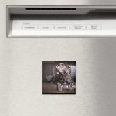 Chocolade Labrador Retriever Magneet (Insitu (Vaatwasser))