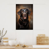 Chocolade Labrador Retriever Poster (Keuken)