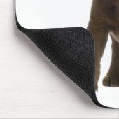 Chocolade Labrador Retriever Puppy Dog Mousepad Muismat (Hoek)