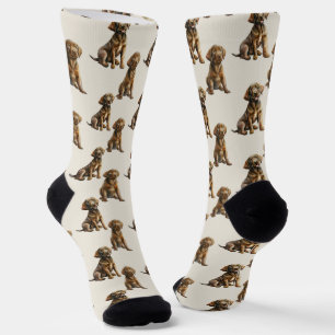 Chocolade Labrador Retriever Puppy Dog Patroon Sokken