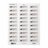 Chocolade Labrador Retriever Silhouette Brown Lab Etiket (Full Sheet)