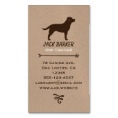 Chocolade Labrador Retriever Silhouette Magnetisch Visitekaartje (Voorkant Verticaal)