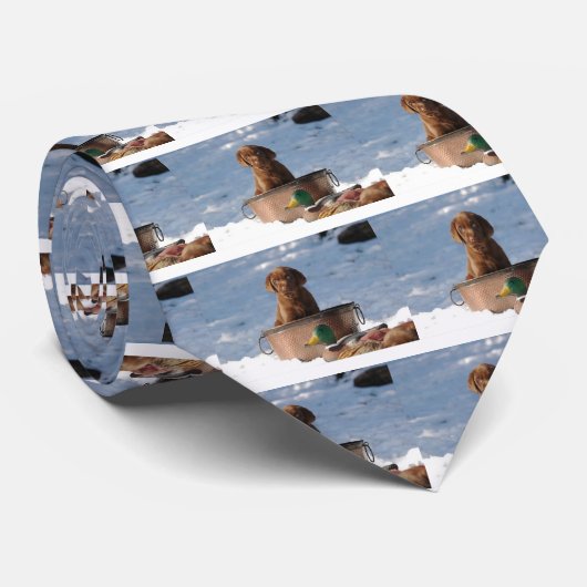 Chocolade Labrador Retriever Stropdas (Opgerold)