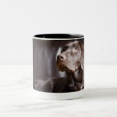 Chocolade Labrador Retriever Tweekleurige Koffiemok (Center)