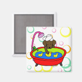 Chocolade Labrador & Rubber Ducks Cartoon Magneet (Voorkant / Achterkant)