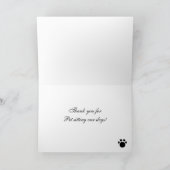 Chocolade labrador schilderij dank u bedankkaart (Binnen)