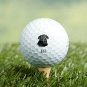 Chocolade Labrador Zwarte Lab Golfballen (Insitu Shirt)