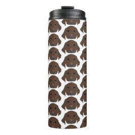 Chocolade Labradors op Tumbler Thermosbeker