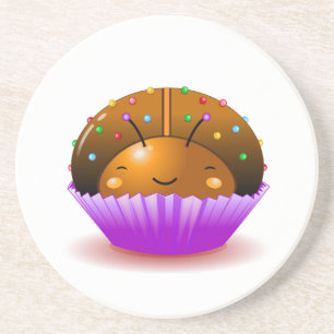 Chocolade Ladybug Cupcake Onderzetter