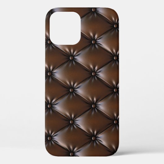 Chocolade leer: luxe bekledingstextuur Case-Mate iPhone case (Achterkant)