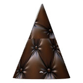 Chocolade leer: luxe bekledingstextuur feesthoedjes (Links)