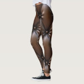 Chocolade leer: luxe bekledingstextuur leggings (Links)