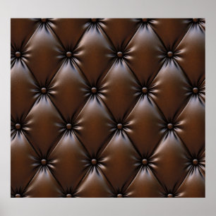 Chocolade leer: luxe bekledingstextuur poster