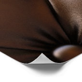 Chocolade leer: luxe bekledingstextuur poster (Hoek)