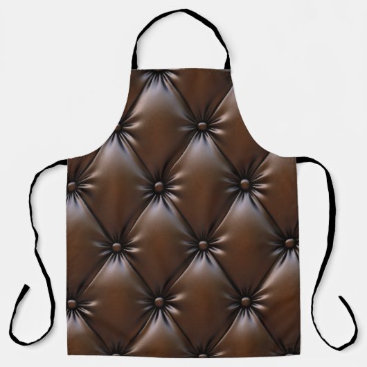 Chocolade leer: luxe bekledingstextuur schort (Voorkant)