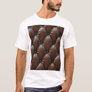 Chocolade leer: luxe bekledingstextuur t-shirt