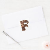 Chocolade letter F sticker (Envelop)