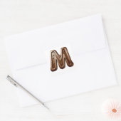 Chocolade letter M stickers (Envelop)