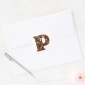 Chocolade letter P stickers (Envelop)