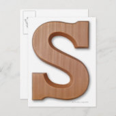 Chocolade letter s briefkaart (Voorkant / Achterkant)