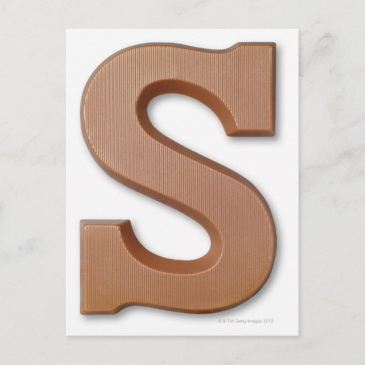 Chocolade letter s briefkaart (Voorkant)