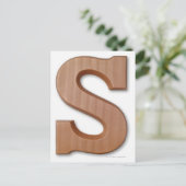Chocolade letter s briefkaart (Staand voorkant)