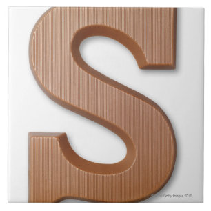 Chocolade letter s tegeltje