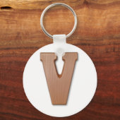 chocolade letter V Sleutelhanger (Voorkant)